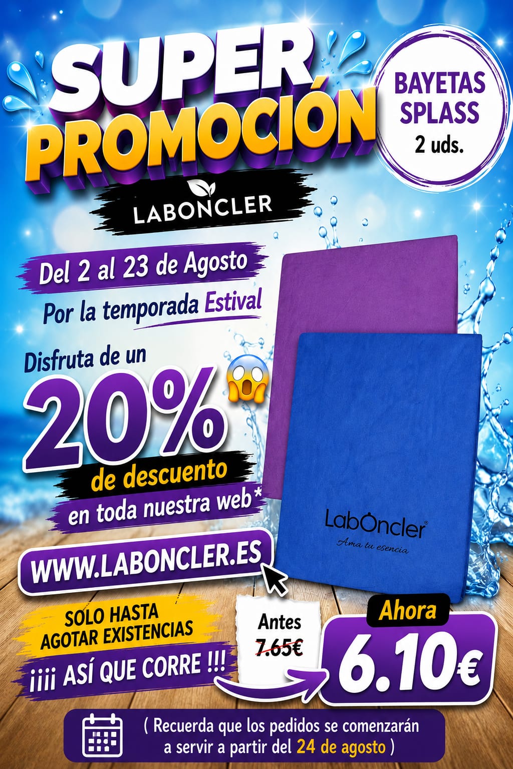 Pack 2 Bayetas PVA Splass Laboncler