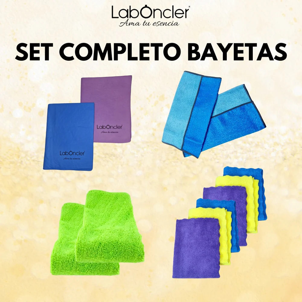 Set Mixto de Bayetas Laboncler - PVA, Doble Cara, Microfibra y Antibacteriana