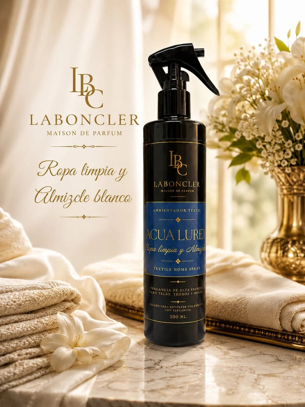 Ambientador Textil Acua Lurex - Ropa limpia y Almizcle Blanco