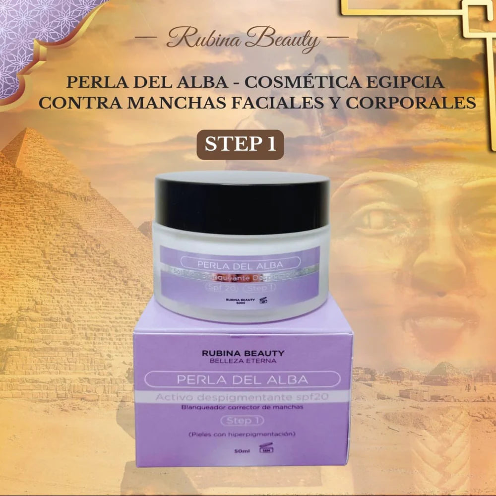 Perla del Alba Step 1 – Despigmentante Facial Rúbina Beauty