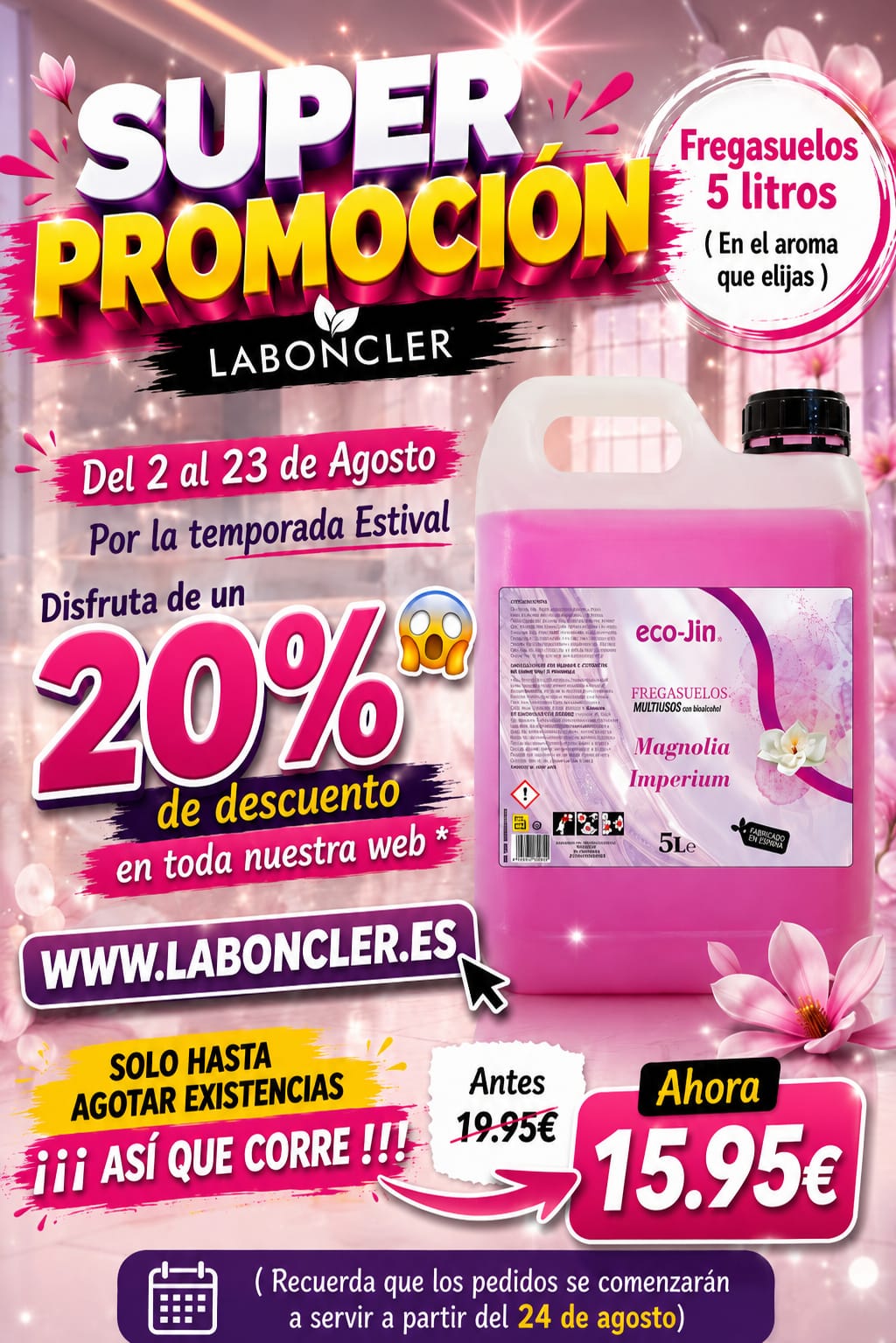 Fregasuelos Multiusos Magnolia Imperium (5L) – pH neutro | secado rápido | aroma floral premium