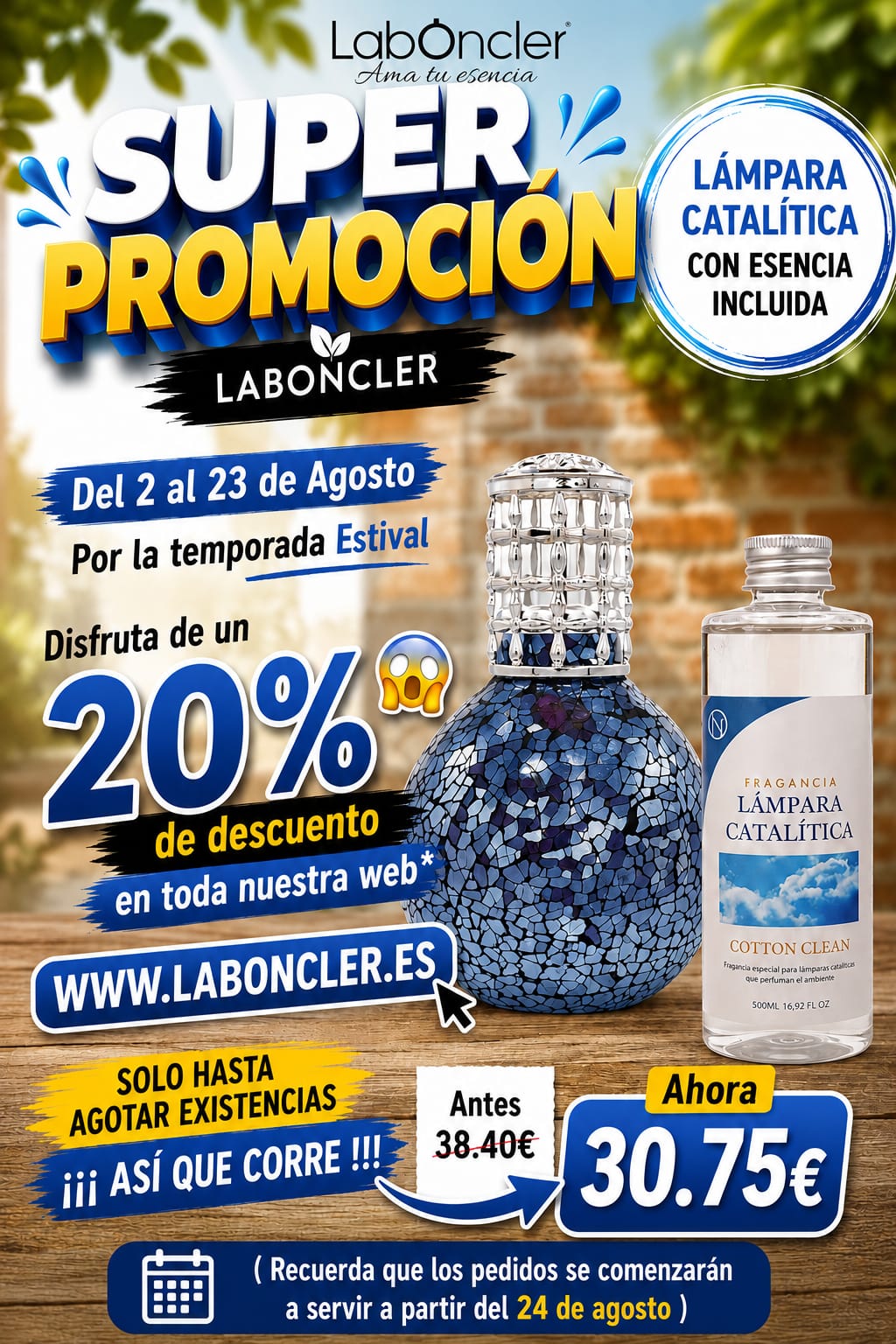 Pack Lámpara Catalítica + Esencia a Elegir 200ml