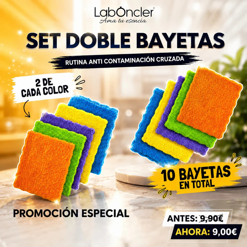 Set Doble Bayetas Laboncler - 10 Bayetas en 5 Colores